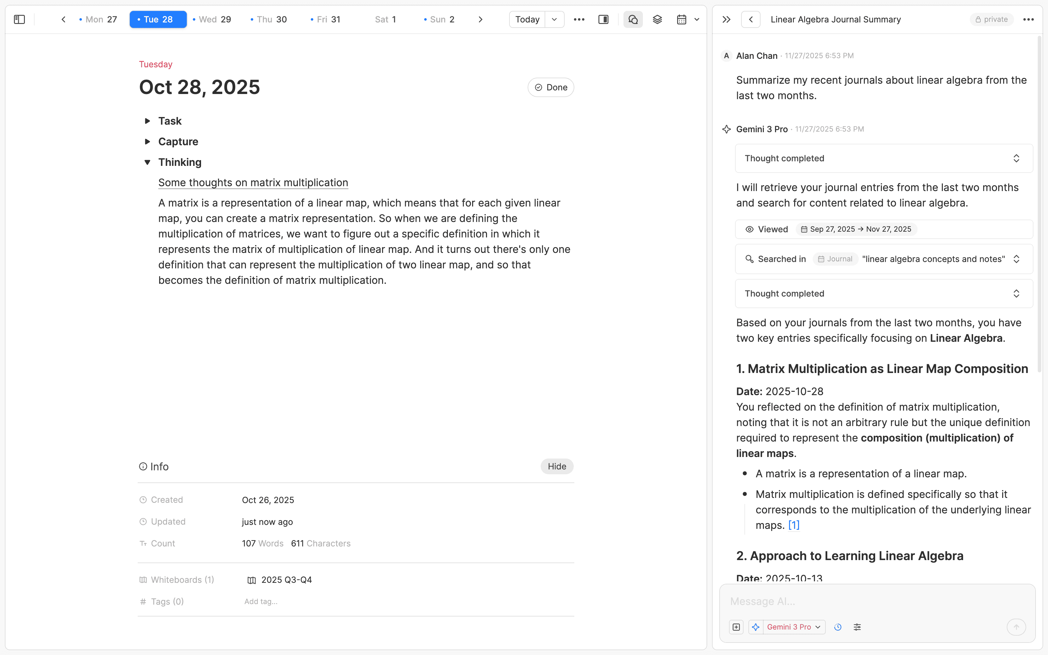 AI Research with Journal - Heptabase