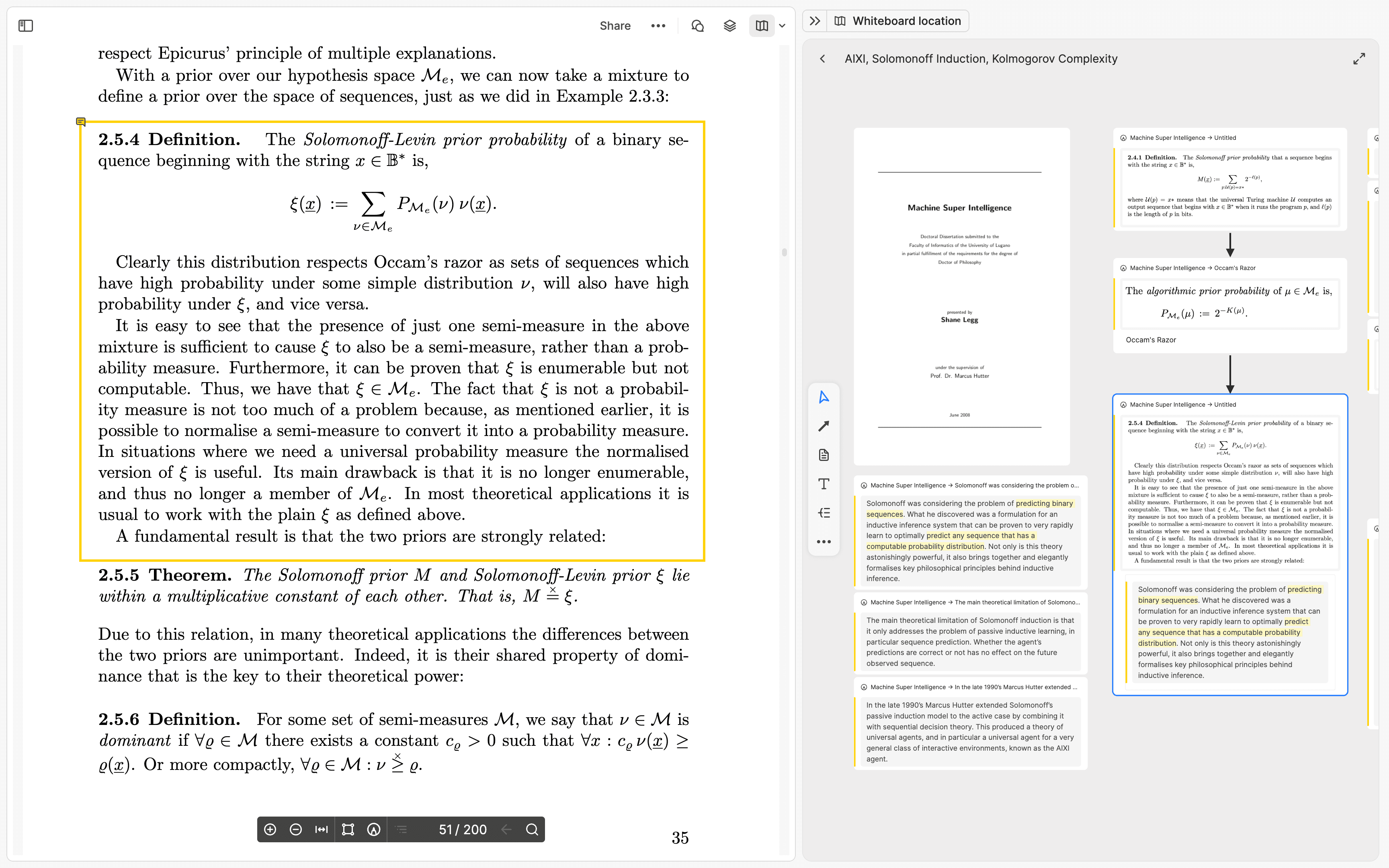 PDF annotation and highlighting interface